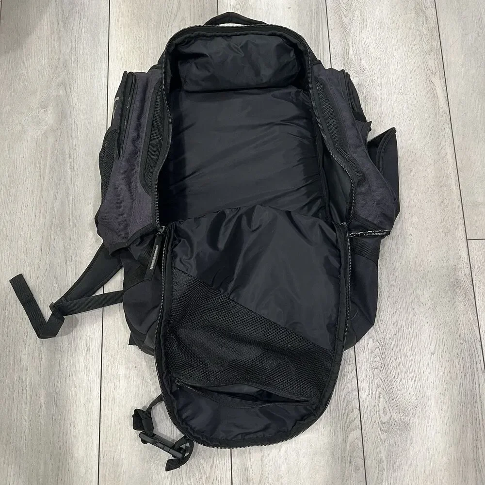 Nike Face-Off Lacrosse XL Equipment Backpack Black Nylon, Pockets, Insulated